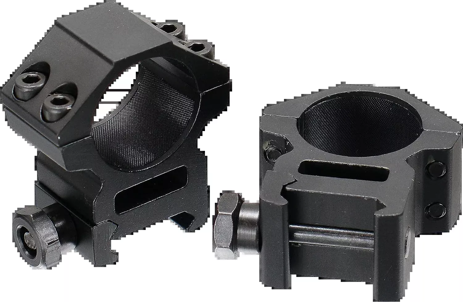 UTG RGWM25M4 Accushot 1" Medium Scope Rings - Black Matte Anodized Aluminum