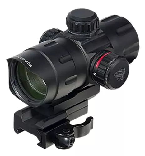 UTG SCPDS3840W ITABlack Anoidized 1x 38mm Tube 4 MOA Red/Green CBQ Dot Reticle
