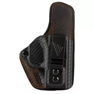 Versacarry Comfort Flex Custom Inside Waistband Holster - Fits Springfield Hellcat, Leather and Kydex, Distressed Brown, Right Hand