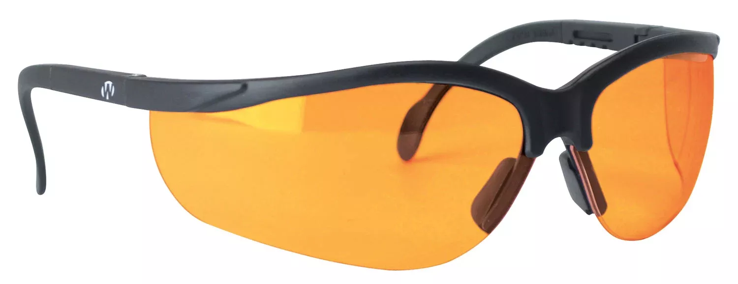 Walker's GWPAMBLSG Sport GlassesAdult Amber Lens Polycarbonate Black Frame