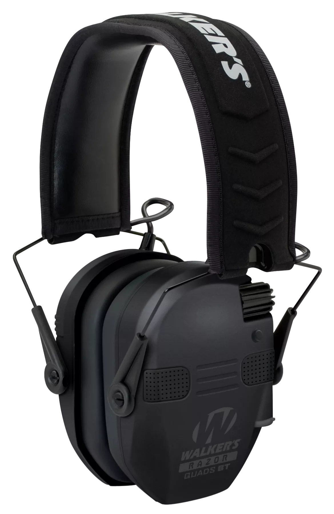 Walker's GWPRSEQMBT Razor Slim Electronic Muff 23 dB Over the Head Black Polymer
