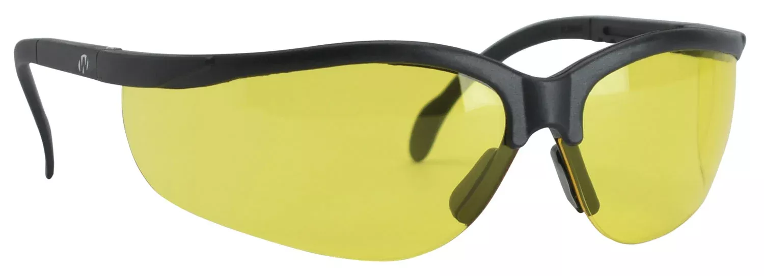 Walker's GWPYLSG Sport GlassesAdult Yellow Lens Polycarbonate Black Frame