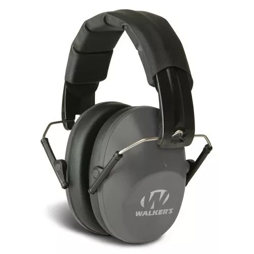 Walkers GWPFPM1GY Pro Low Profile Folding Earmuff 22 dB Gray