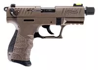 Walther Arms 5120753 P22 Q Tactical 22 Lr 10 + 1 3.42 " Steel/Threaded Barrel, Flat Dark Earth Serrated/Steel Slide, Flat Dark Earth Polymer Frame W/Picatinny Rail, Black Interchangeable Backstrap Grips