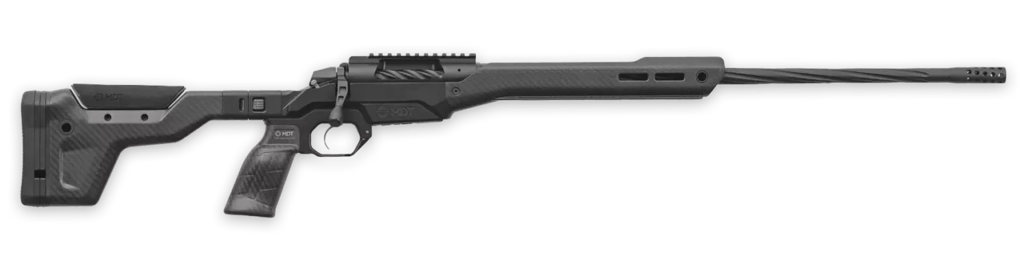 Weatherby 3WAMH86BOR18B 307 Alpine MDT SB 8.6 Blackout 3+1 16" + 2" Graphite Black Cerakote Fluted Threaded Barrel, Graphite Black Cerakote Steel Drilled & Tapped Receiver, Arca Rail Forend, Black HNT