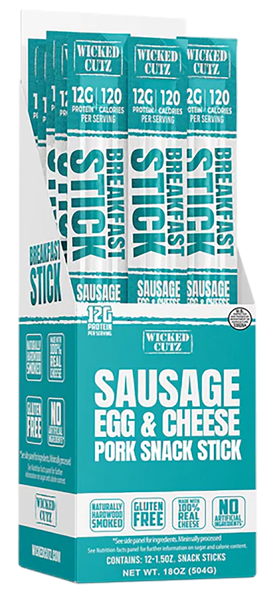 Wicked Cutz WCBR12SEC Sausage Egg & Cheese Breakfast Sticks12 Pack