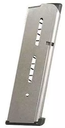 Wilson Combat 8 Round Stainless Magazine With Low Profile Butt Pad For 1911 45 ACP Md: 47DC