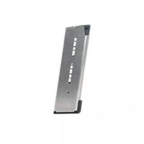 Wilson Combat Magazine for Officers Model/Compact 1911s .45 ACP - 8 round - Ultrathin basepad - Stainless Aircraft 47DOX