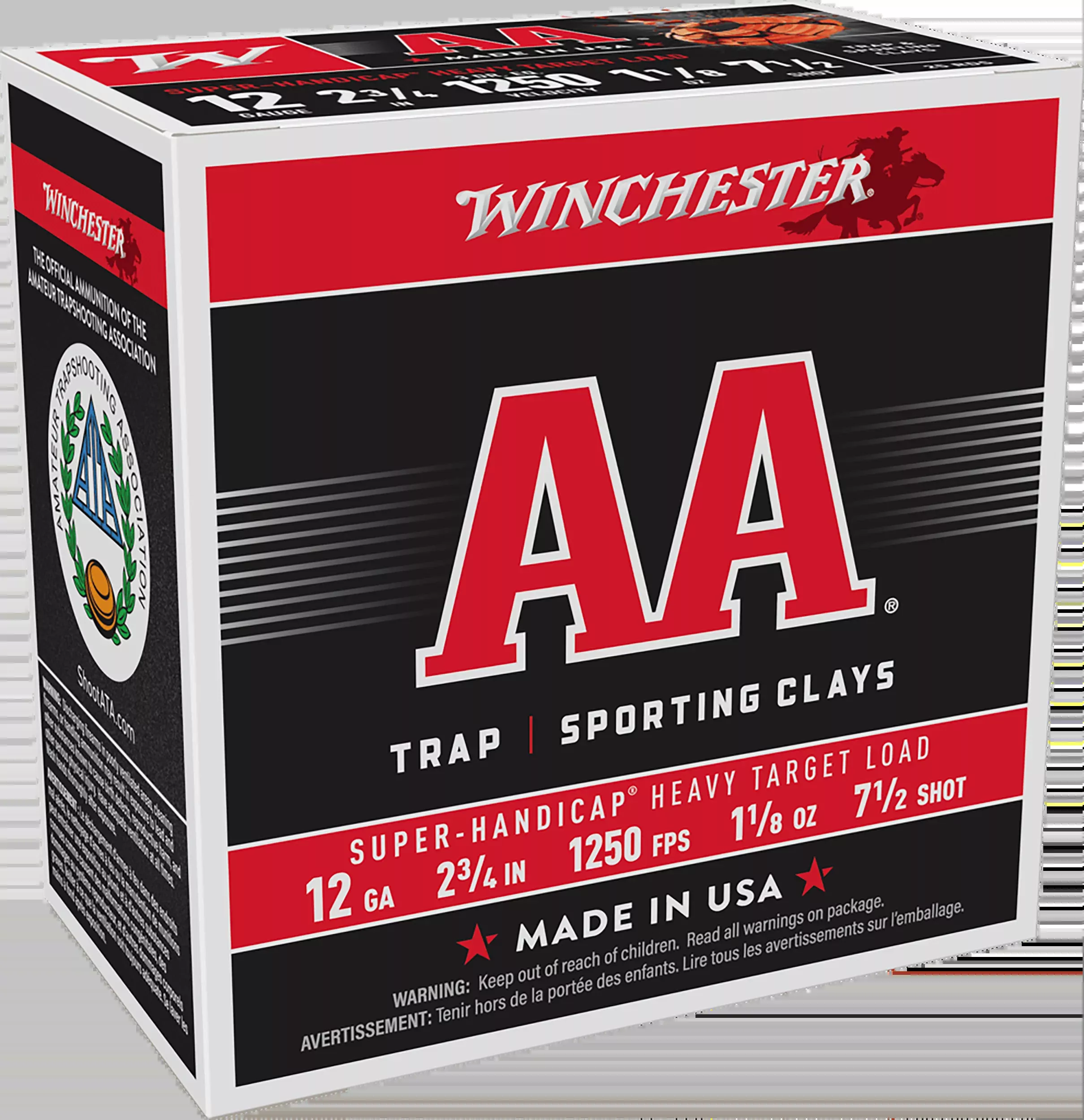 Winchester Ammo AA Super Handicap Heavy Target 12 Gauge 2.75" 1-1/8oz 7.5 Shot - Box or Case