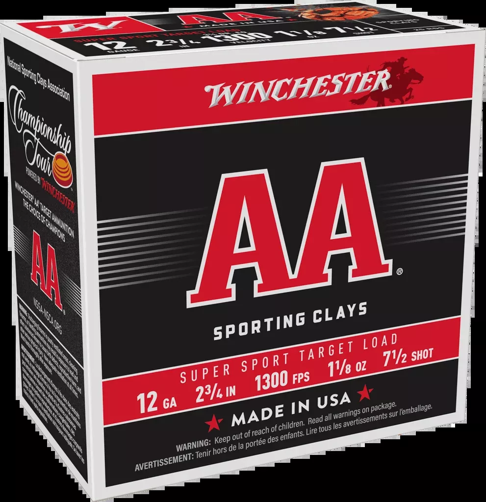 Winchester Ammo AA Super Sport Sporting Clay 12 Gauge 2.75" 1-1/8 oz 7.5 Shot 25 Rd - Box or Case
