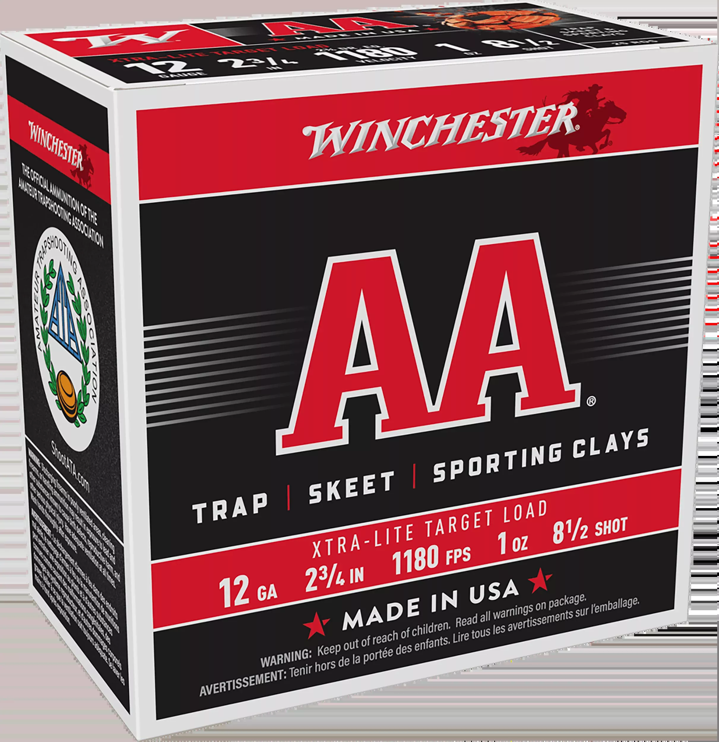 Winchester Ammo AA Xtra-Lite 12 Gauge 2.75" 1 oz #8.5 Lead Shot 25 Rd - Box or Case