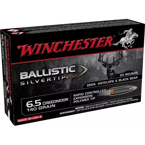 Winchester Ammo Ballistic Silvertip 6.5 Creedmoor 140 gr Rapid Controlled Expansion Polymer Tip - SBST65CM