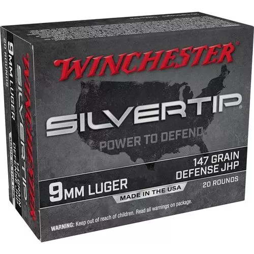 Winchester Ammo Silvertip 9mm Luger 147 gr Silvertip Jacket Hollow Point - W9MMST2