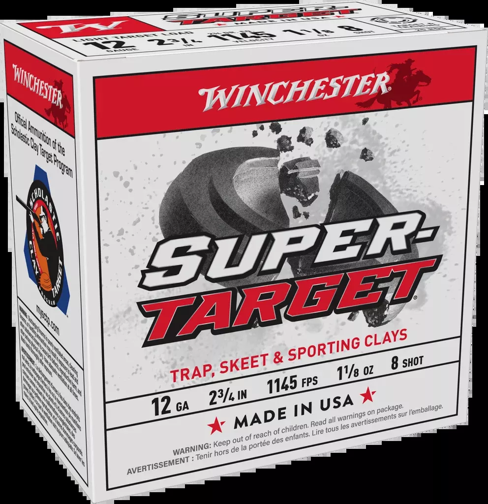 Winchester Ammo Super-Target 12 Gauge 2.75" 1-1/8 oz #8 Shot 25 Rd - Box or Case