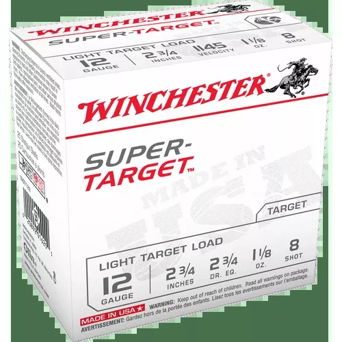 Winchester Ammo Super-Target Light Target 12 Gauge 2.75" 1 1/8 oz 8 Shot 25 Per Box
