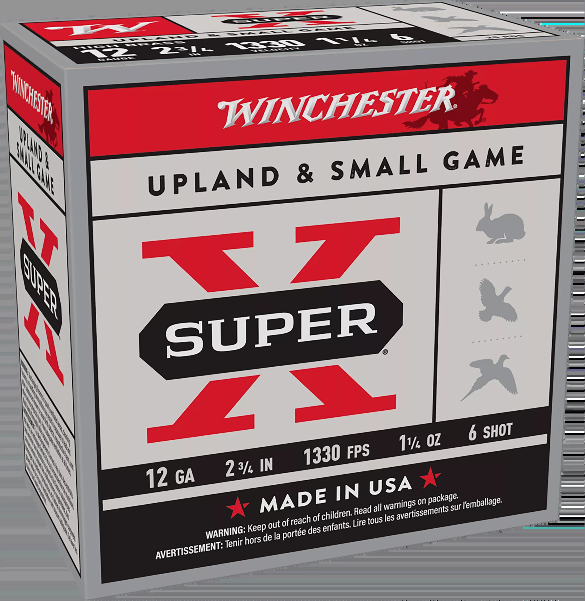 Winchester Ammo Super X Game Load 12 Gauge 2.75" 1-1/4 oz #6 Shot 25 Rd - Box or Case