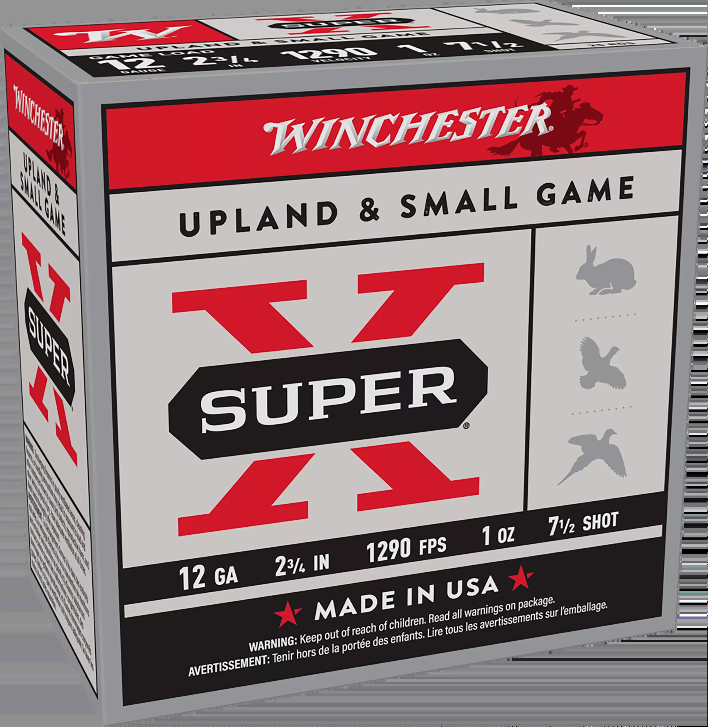 Winchester Ammo Super X Game Load 12 Gauge 2.75" 1 oz 7.5 Shot 25 Rd - Box or Case