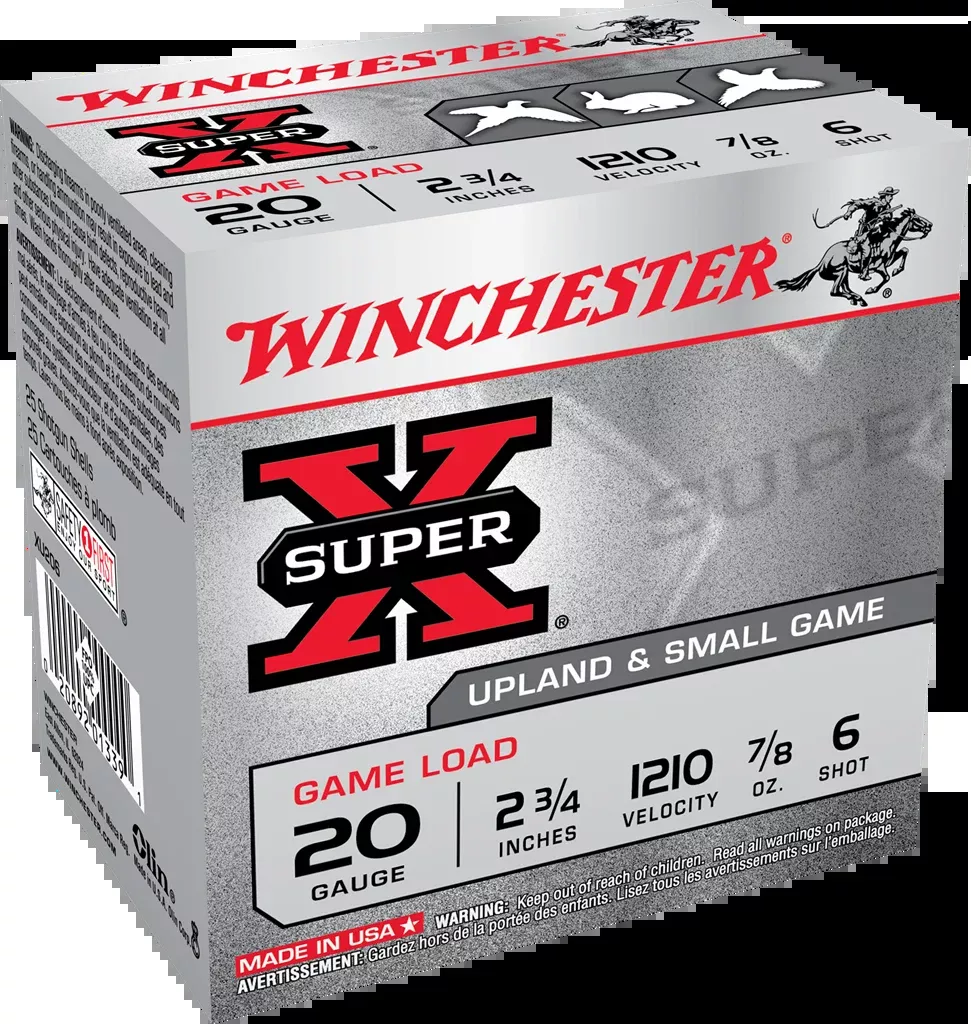 Winchester Ammo Super-X Game Load 20 Gauge 2.75" 7/8 oz 6 Shot 25 Rd - Box or Case