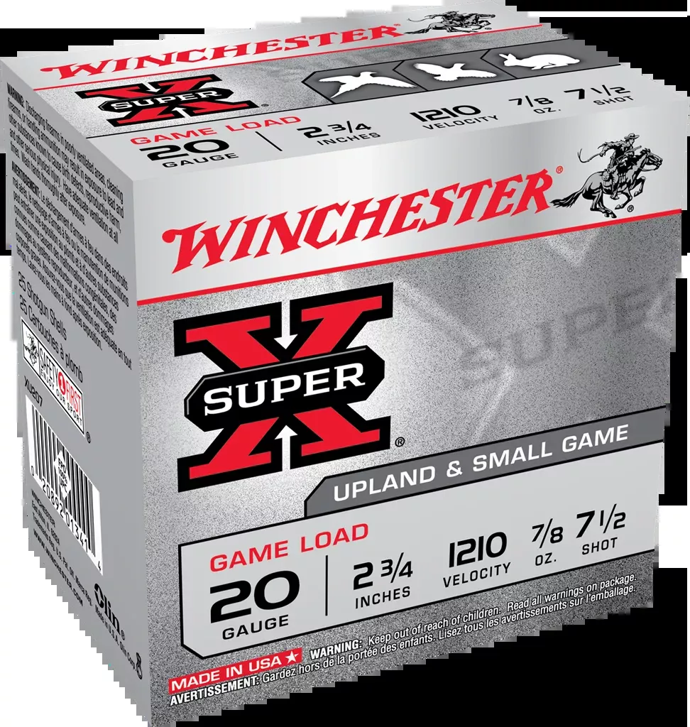 Winchester Ammo Super X Game Load 20 Gauge 2.75" 7/8 oz 7.5 Shot - Box or Case
