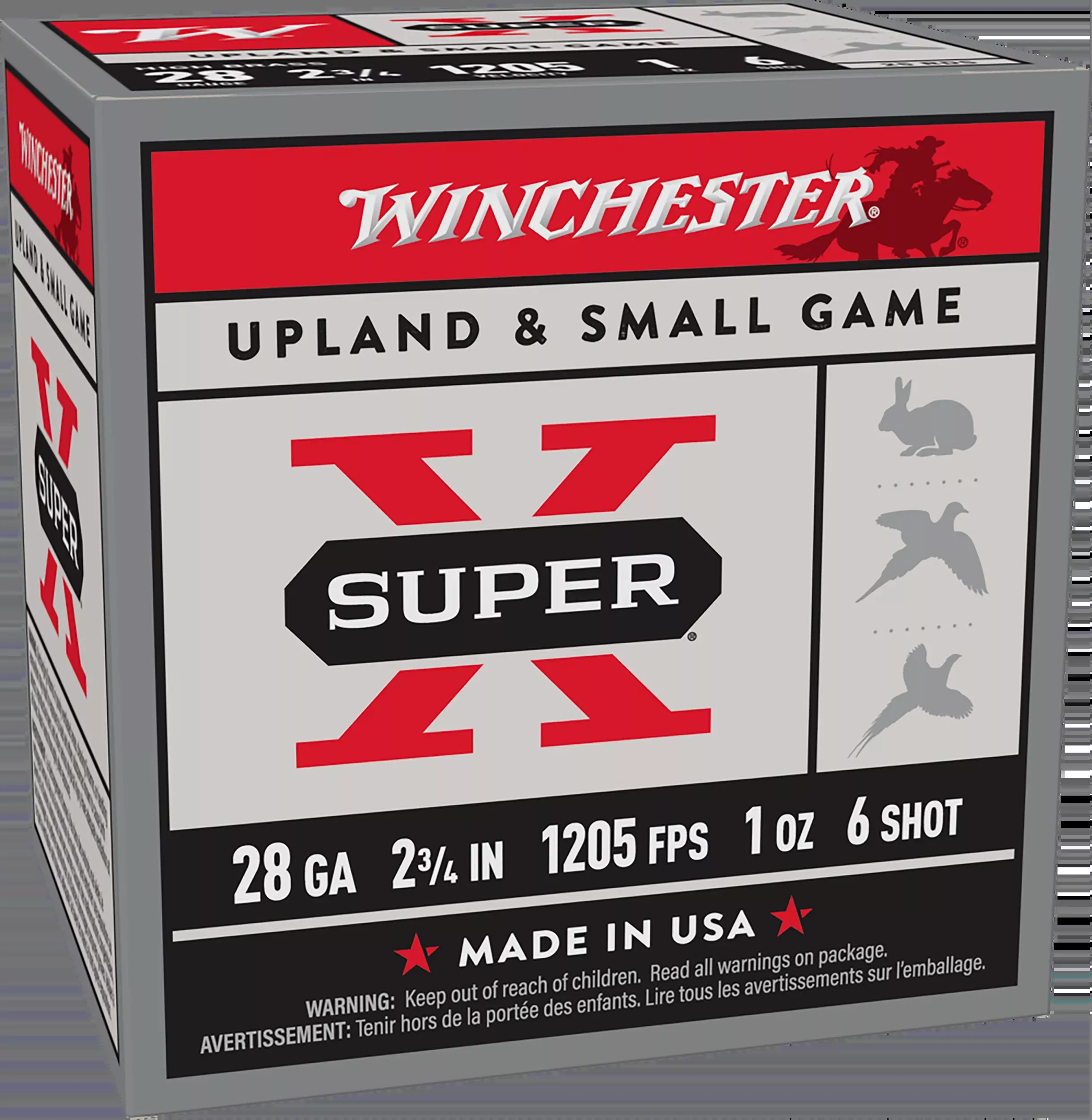 Winchester Ammo Super X Heavy Game Load 28 Gauge 2.75" 1oz #6 Shot 25 Rd/10 Cs - Box or Case