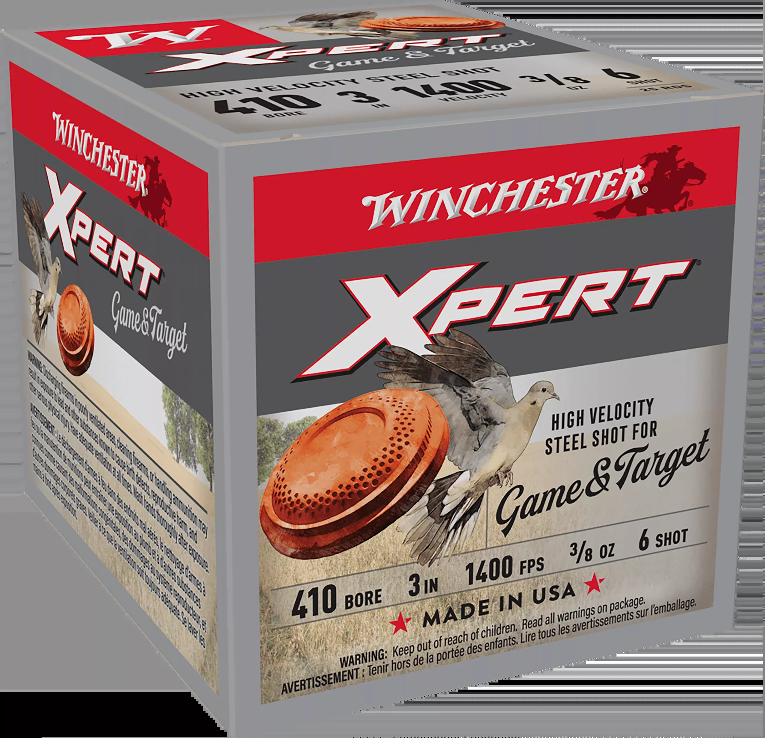 Winchester Ammo Super X Xpert High Velocity 410 Bore 3" 3/8oz #6 Shot 25 Rd - Box or Case