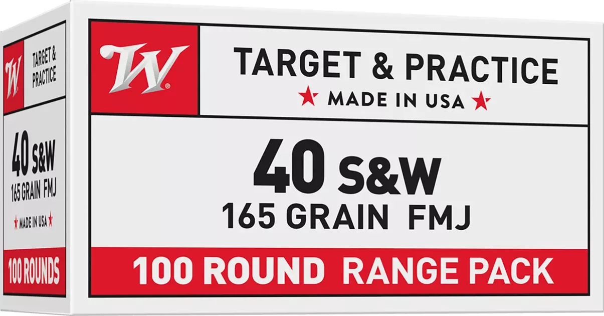 Winchester Ammo USA40SWVP USA Value Pack 40S&W 165gr Full Metal Jacket 100 Per Box/5 Case