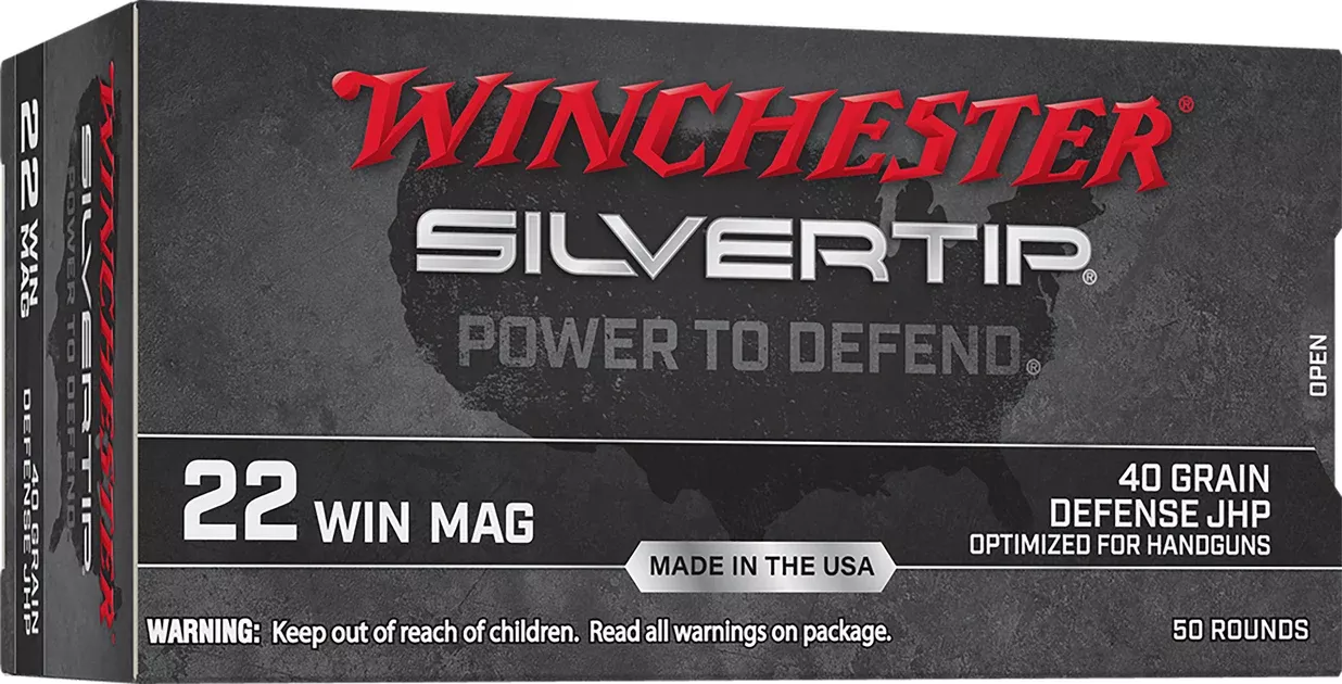 Winchester Ammo W22MST Silvertip22Mag 40gr Silvertip Hollow Point 50 Per Box/20 Case