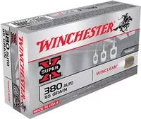 Winchester Ammo Wc3801 Super X Target 380 Acp 95 Gr Winclean Brass Enclosed Base 50 Per Box/10 Cs