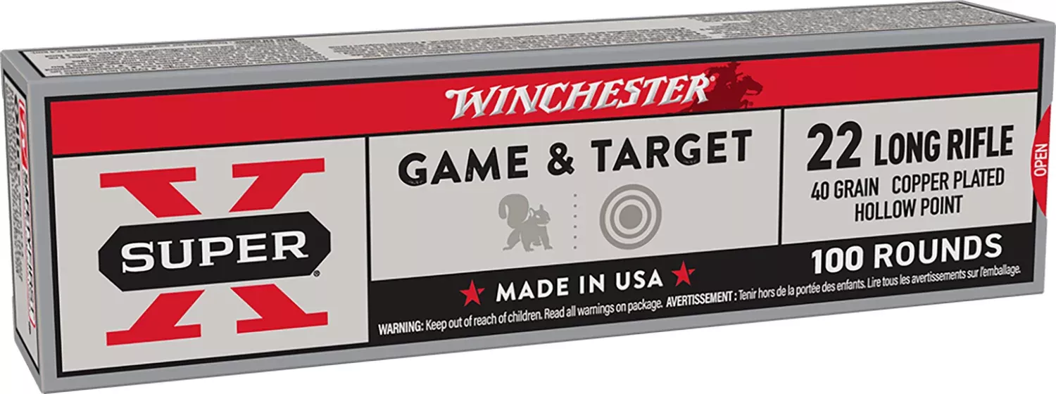 Winchester Ammo X22LRPP1 Super X22LR 40gr Power Point Copper Plated 100 Per Box/20 Case