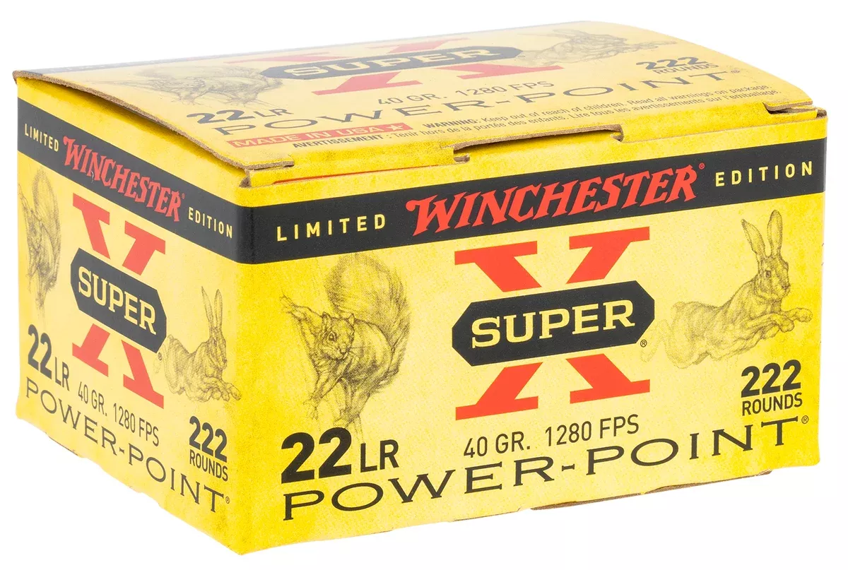 Winchester Ammo X22LRPPB Super X22LR 40gr Plated Hollow Point 222 Per Box/10 Case
