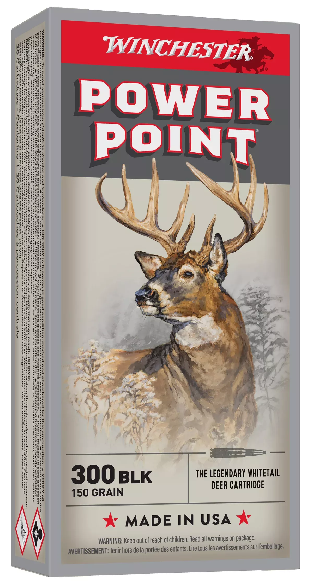 Winchester Ammo X300BLK Power-Point300Blackout 150gr 20 Per Box/10 Case