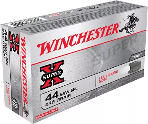 Winchester Ammo X44SP Super-X44 S&W Spl 246 gr Lead Round Nose (LRN) 50 Bx/10 Cs