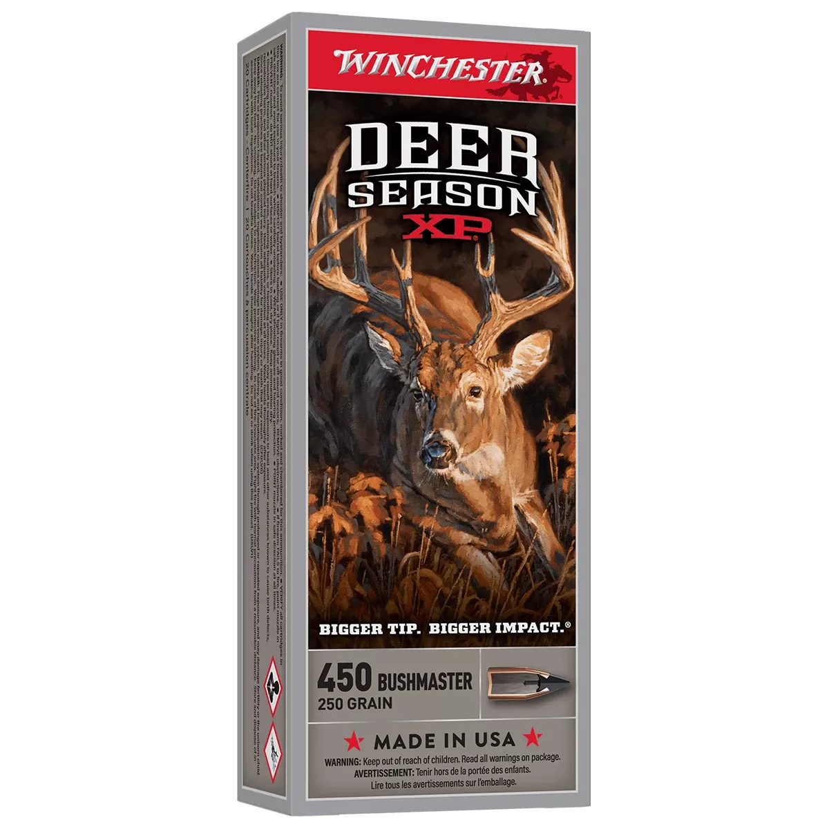 Winchester Ammo X450ds Deer Season Xp 450 Bushmaster 250 Gr Extreme Point 20 Per Box/10 Cs