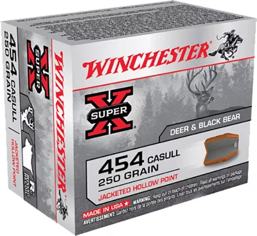 Winchester Ammo X454C3 Super-X454 Casull 250 gr Jacketed Hollow Point (JHP) 20 Bx/10 Cs