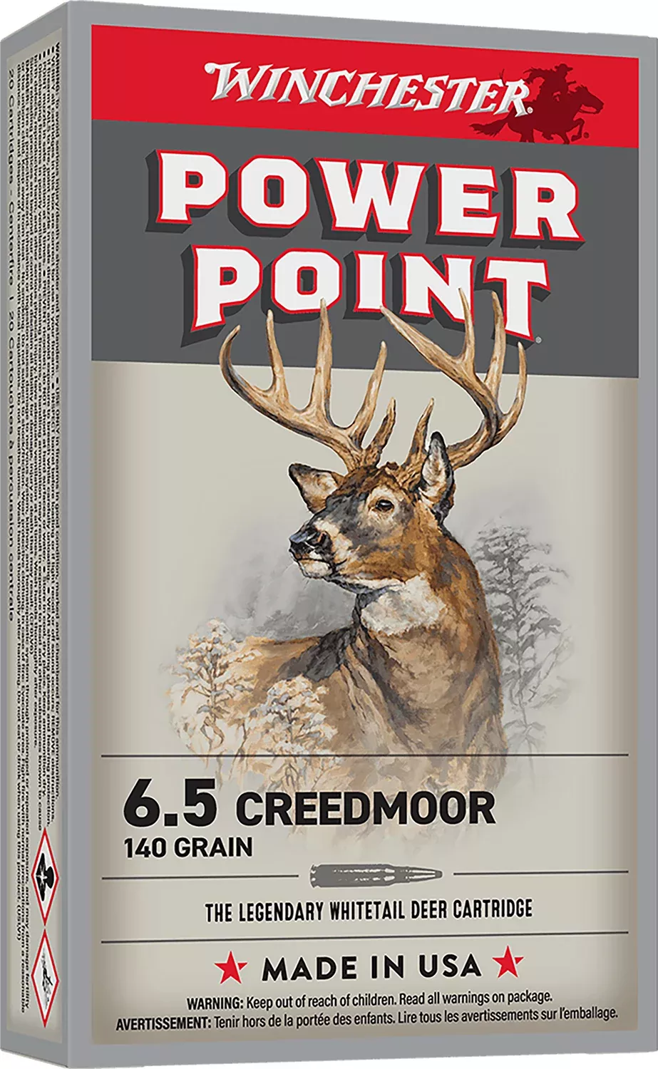 Winchester Ammo X652 Power-Point6.5Creedmoor 140gr 20 Per Box/10 Case