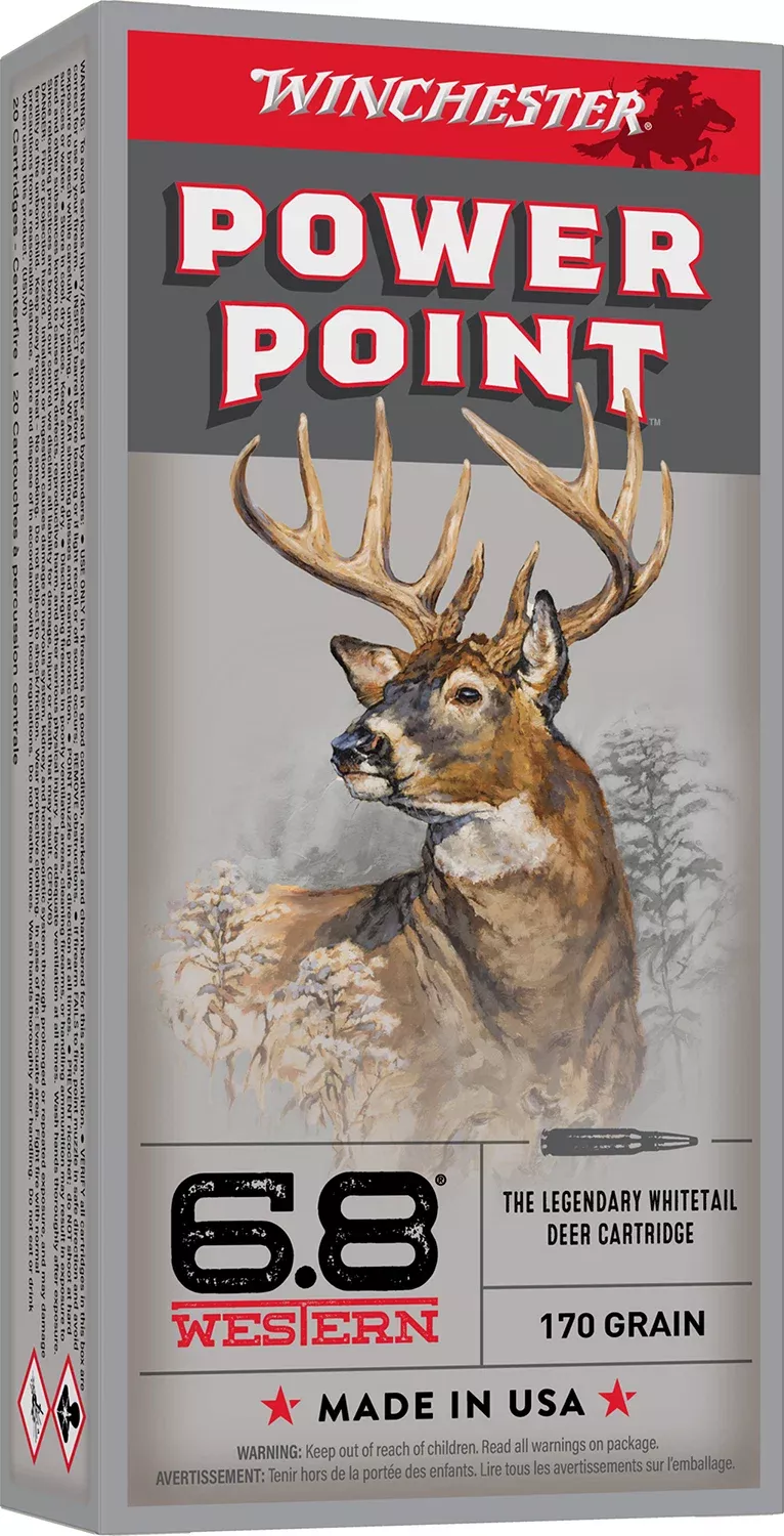 Winchester Ammo X68W1 Power-Point6.8Western 170gr 20 Per Box/10 Case