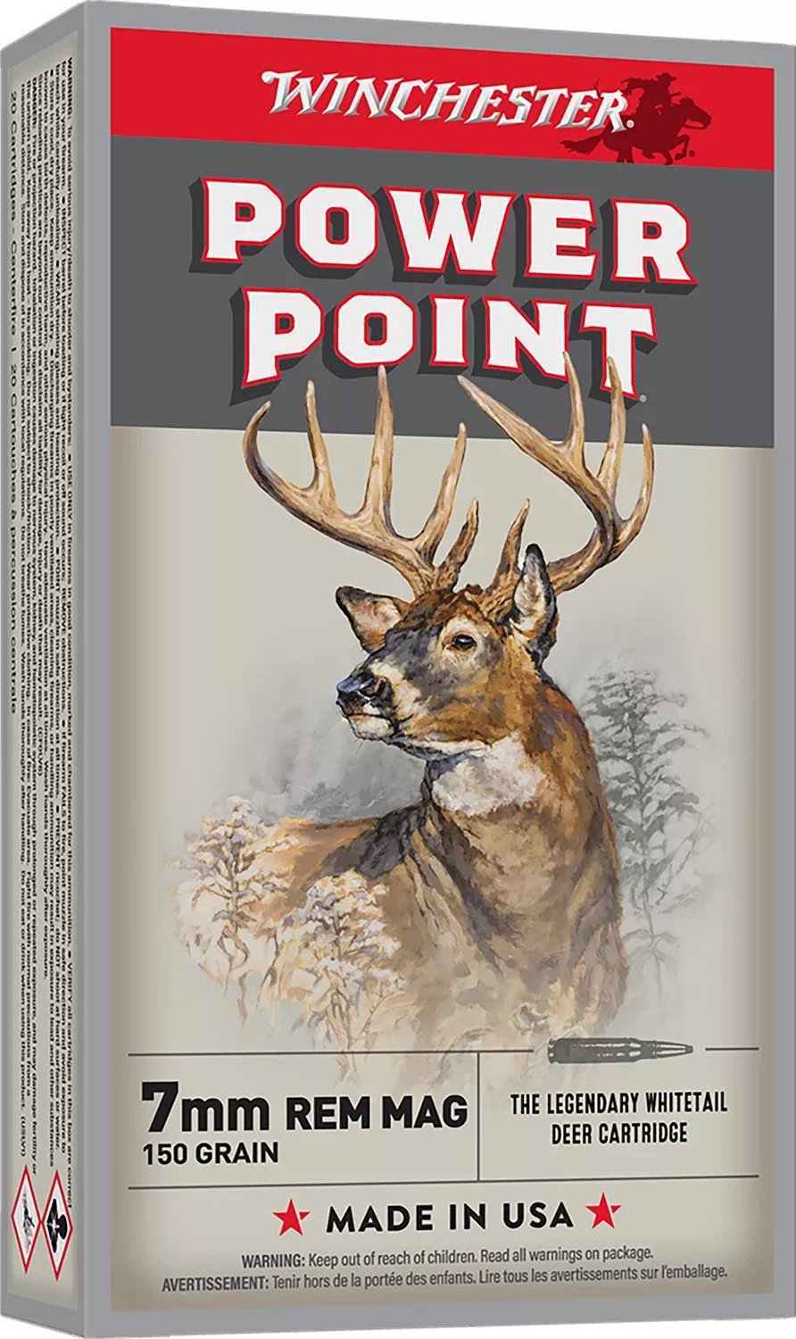 Winchester Ammo X7MMR1 Super X7mmRemMag 150gr Power Point 20 Per Box/10 Case