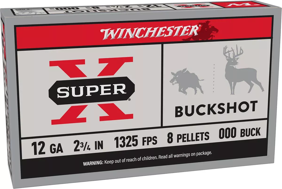 Winchester Ammo XB1200 Super X12Gauge 2.75" 9Pellets 00Buck Shot 5 Per Box/50 Case