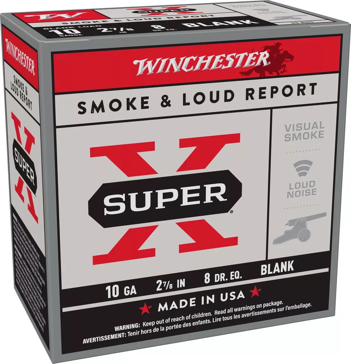 Winchester Ammo XBP10W Super X Blank 10Gauge 2.87" 25 Per Bx/10 Case