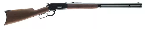 Winchester Repeating Arms 534175142 Model 1886 Short Rifle Full Size 45-70 Gov 8+1 24" Brushed Polish Blued Sporter Barrel, Drilled & Tapped Steel Receiver, Grade I Satin Walnut Straight Grip Stock