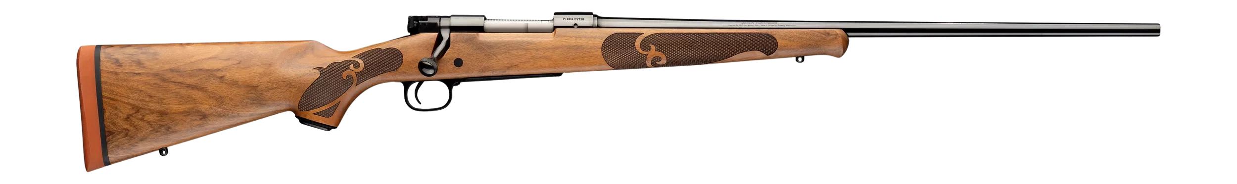 Winchester Repeating Arms 535247210 Model 70 Featherweight 22-250 Rem 5+1 22" Gloss Blued Target Crown Barrel, Gloss Blued Steel Drilled & Tapped Receiver, Satin AA French Maple Fixed w/Schnabel Forea