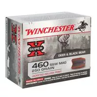 Winchester Super X 460 S & W Magnum Ammunition 250 Grain Jacketed Hollow Point