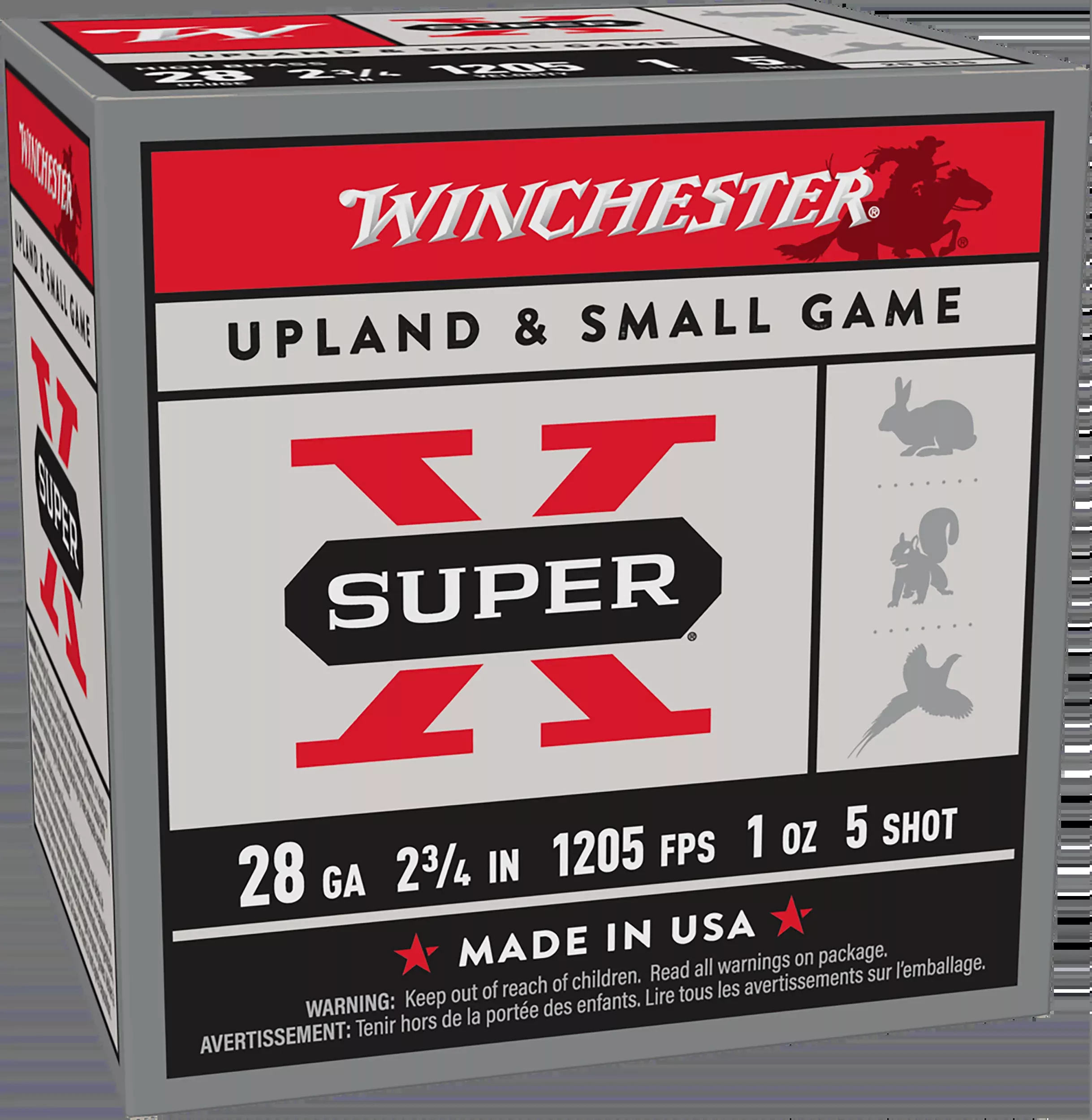 Winchester Super X High Brass Heavy Game Load 28 Gauge 2.75" 1 oz #5 Shot 25 Rd - Box or Case