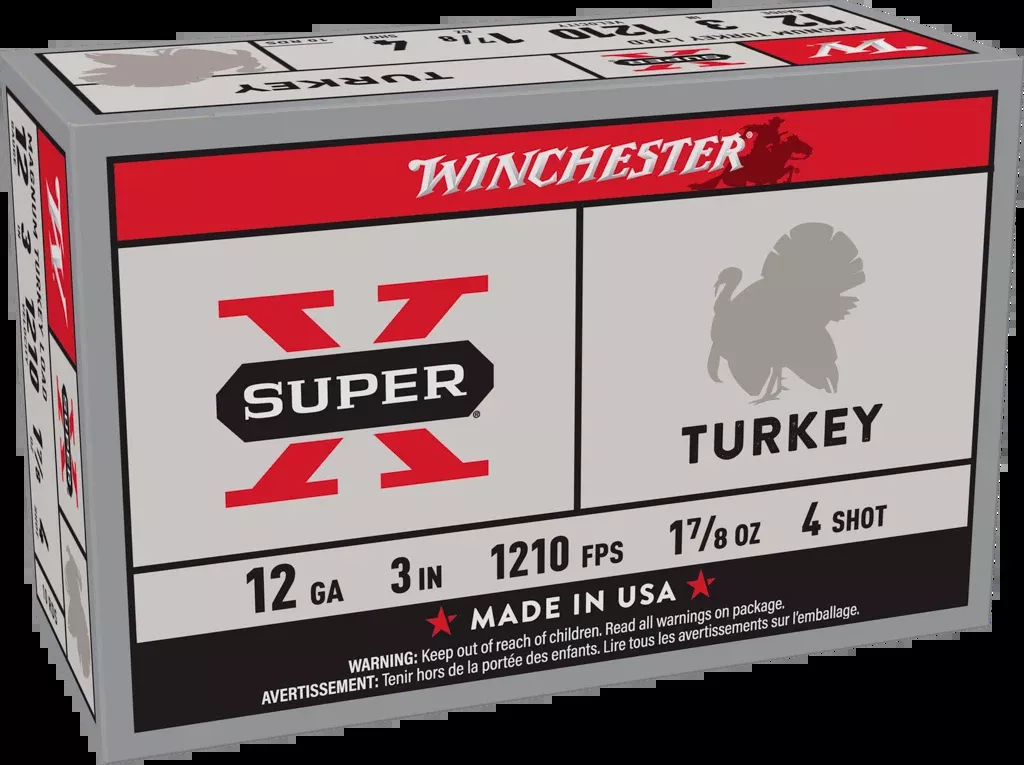 Winchester Super X Magnum Turkey 12 Gauge 3" 1-7/8 oz #4 Copper-Plated Lead Shot 10 Rd - Box or Case