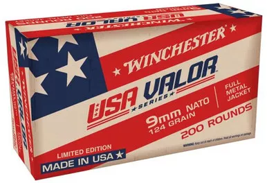WINCHESTER USA VALOR 9MM 1000RD CASE 124GR FMJ