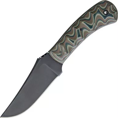 Winkler Knives Blue Ridge Hunter Fixed Blade - 4.0" 80CrV2 Blade, Camo G10 Handles, Lined Boltaron Sheath w/ Leather Cover - WK029
