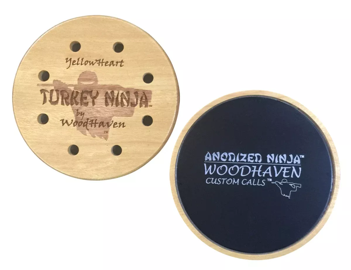 Woodhaven WH086 Anodized NinjaFriction Call Attracts Turkeys Black/Natural Aluminum/Wood