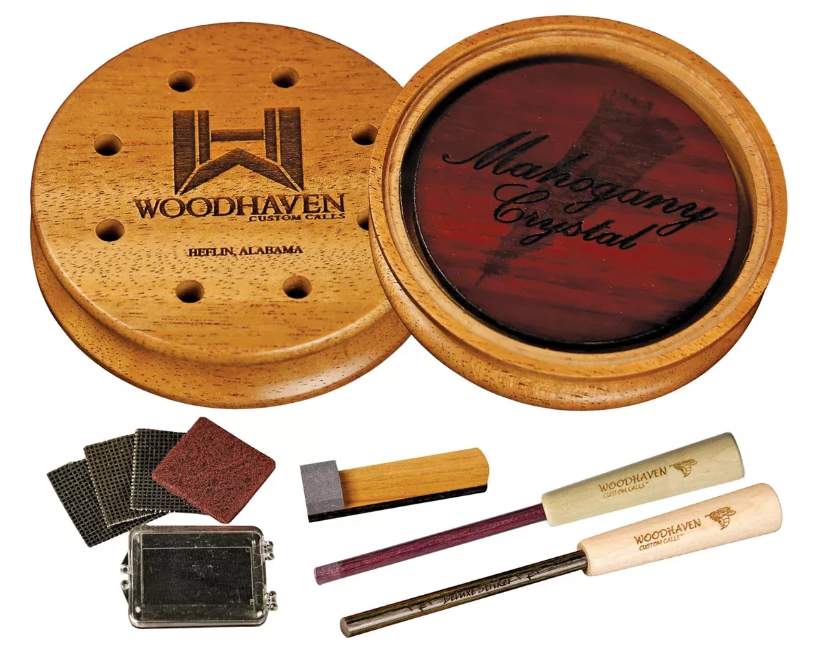 Woodhaven WH355 Mahogany CrystalFriction Call Attracts Turkeys Natural Glass/Wood