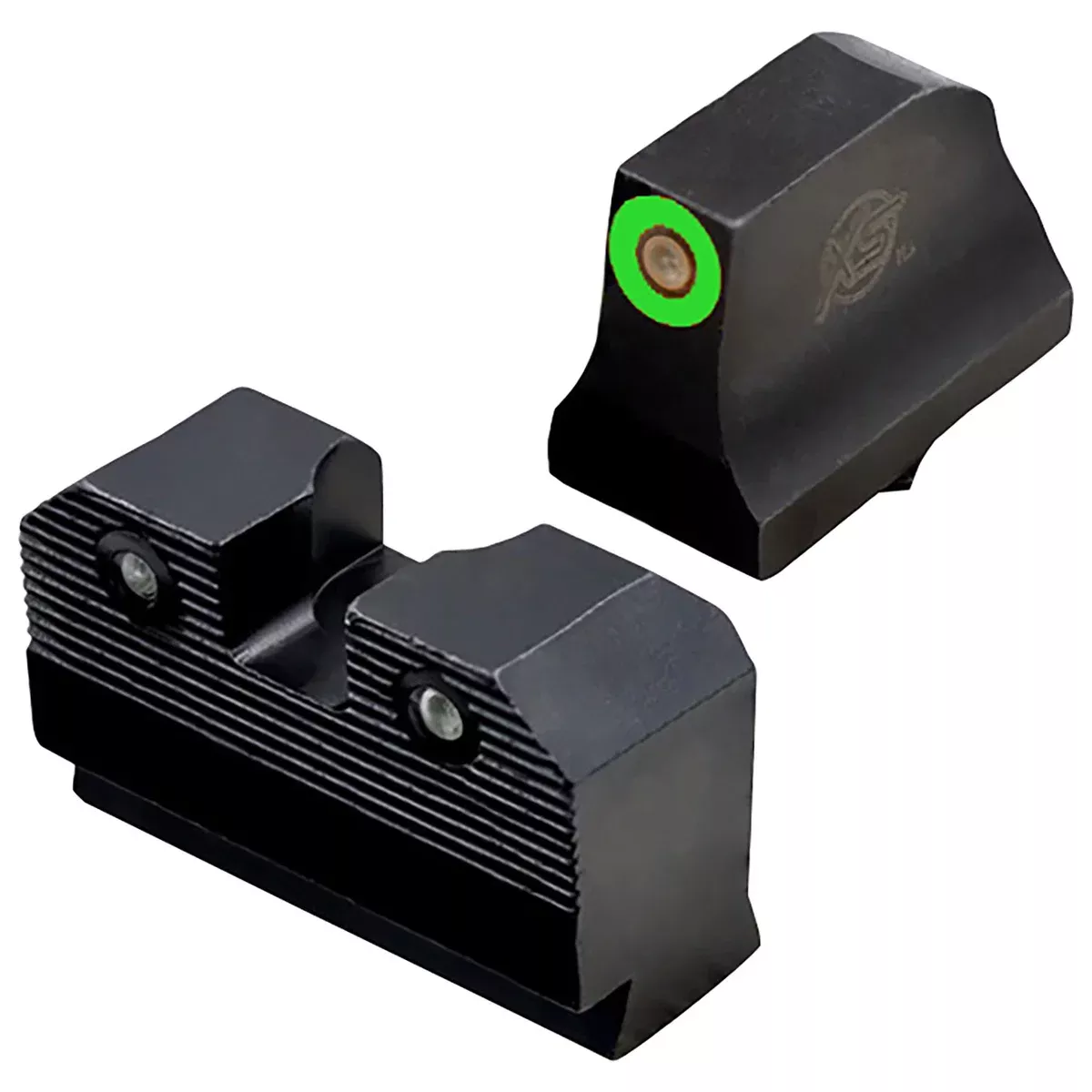 XS Sights GLR021P6G R3DNight Sights fits GlockBlack | Green Tritium Green Outline Front Sight Green TritiumRear Sight