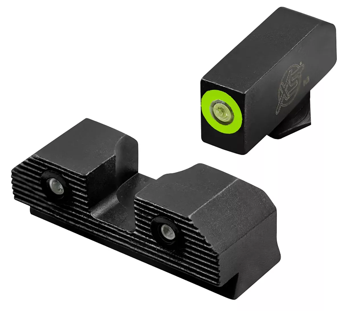 XS Sights GLR203P6G R3D 2.0 Night Sights fits GlockBlack | Green Tritium Green Outline Front Sight Green TritiumRear Sight